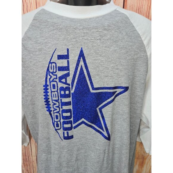 Dallas Cowboys Football Womens Graphic Raglan Tshirt Large Laviva Sport - Picture 3 of 7